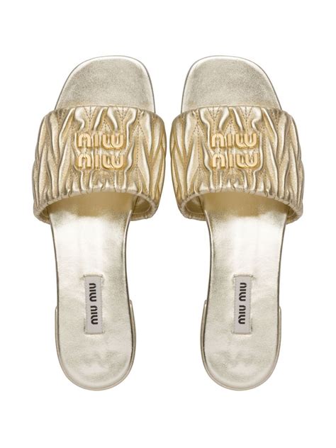 miu miu nappa leather sandals|Miu Miu.